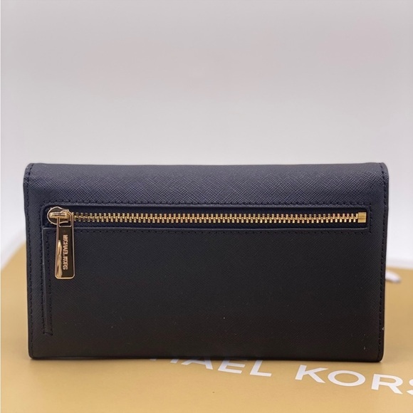 Michael Kors Trifold Wallet Black Color - Picture 3 of 7